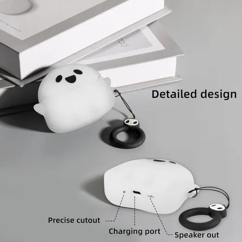 Miniatura 6 de Funda para AirPods Pro 3 2025, bonita y luminosa y divertida funda de fantasma 3D diseñada para Apple AirPods Pro de 3ª generación, funda