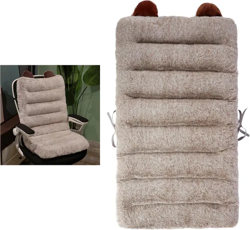 Miniatura 8 de ELFJOY Cojín para Silla de Oficina 85cm Cojín para Silla de Oficina Cojín de Asiento con Soporte Lumbar Cojín para Silla de Descanso con Banda