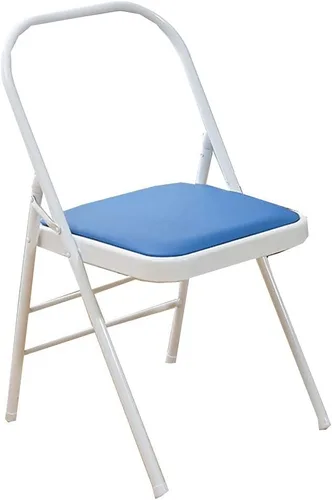 Miniatura 11 de Folding Chairs Muebles plegable respaldo silla cómodo simple acolchado marco de metal ahorro de espacio de almacenamiento