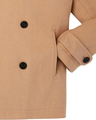 Miniatura 5 de Tienda Essentials Peacoat de mezcla de lana pesada de doble botonadura para hombre