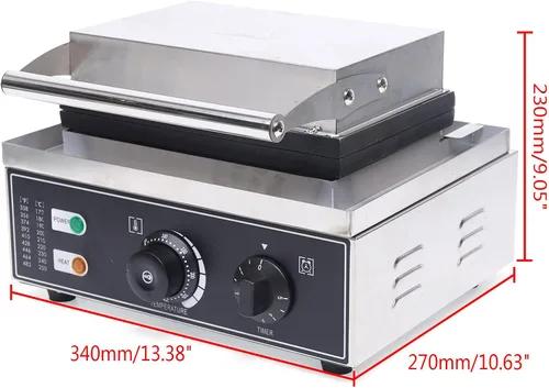 Miniatura 5 de Máquina de donas eléctrica 110 V 1550 W 12 agujeros comercial con superficie antiadherente Máquina de gofres de calefacción de doble cara