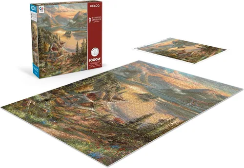Miniatura 4 de Ceaco - Thomas Kinkade - Lakeside Splendor - Rompecabezas de 1000 piezas