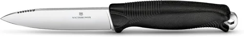 Miniatura 3 de Victorinox Venture Cuchillo de Hoja Fija Full Tang de Acero Inoxidable para Exteriores - Mango Negro Duradero, Cuchillo del Ejército Suizo Ideal