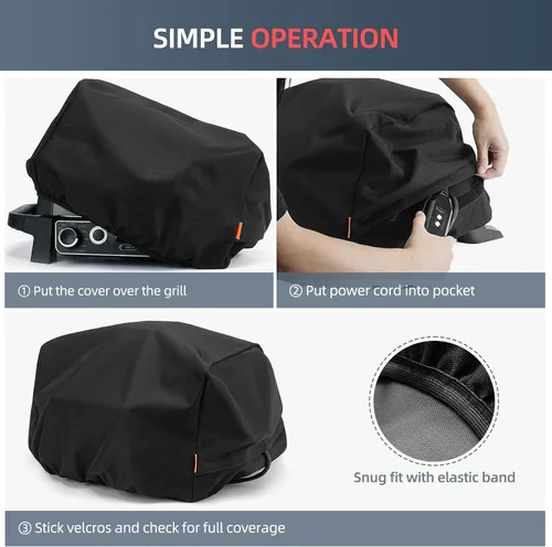 Miniatura 7 de Funda impermeable para parrilla Ninja Woodfire al aire libre, accesorios para parrilla de ahumador de fuego de madera Ninja serie OG300/700
