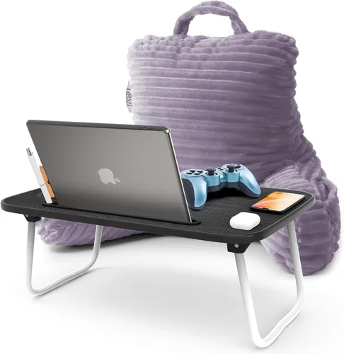 Miniatura 53 de Nestl Almohada de lectura para niños y adolescentes con espuma viscoelástica triturada, almohadas de respaldo de felpa de corte lujoso para leer
