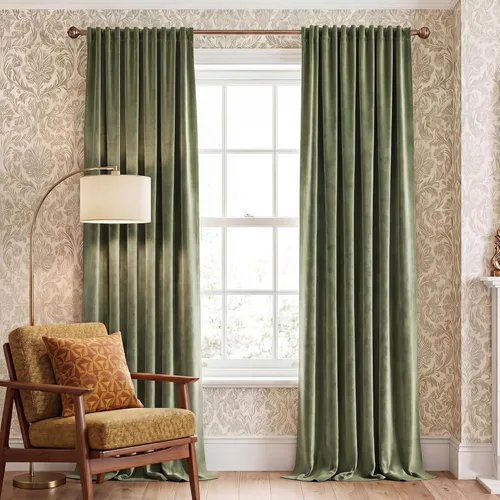 Miniatura 17 de NICETOWN Cortinas de terciopelo negro de 84 pulgadas de largo, 2 paneles, bolsillo para barra y pestaña trasera, cortinas opacas de lujo, cortinas