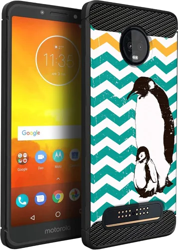 Miniatura 21 de CasesOnDeck Funda compatible con [Motorola Moto Z3 Play Moto Z3] Moto Z3 Design, funda delgada negra flexible y elegante protección contra golpes