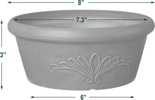 Miniatura 4 de Arcadia Garden Products PSW TA20C Bandeja Compuesta de Plástico/Piedra/Madera para Bulbos – Sin Orificio de Drenaje (Perforable), 8"x3", Chocolate
