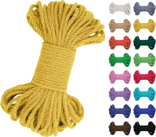 Miniatura 22 de JeogYong - Cuerda de yute de 3 mm, 99,9 m, cuerda natural gruesa para jardín, ideal para manualidades, exterior, jardinería, envoltorios de regalo