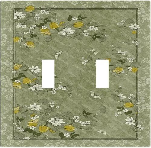 Miniatura 11 de Decorative Outlet Covers Blue Background White Cat Daisy Floral 2-Gang 1-Gang Wall Plate Single Toggle/Rocker Farmhouse Style Light Switch Covers
