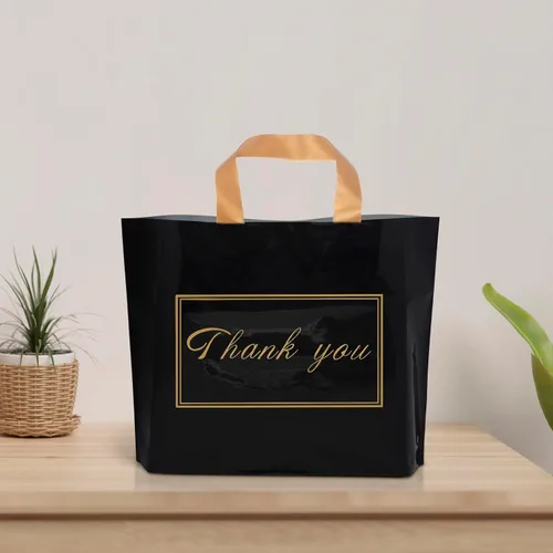 Miniatura 4 de Bolsas de plástico de agradecimiento para pequeñas empresas, bolsas de regalo extra gruesas a granel con asas para clientes recuerdos de fiesta