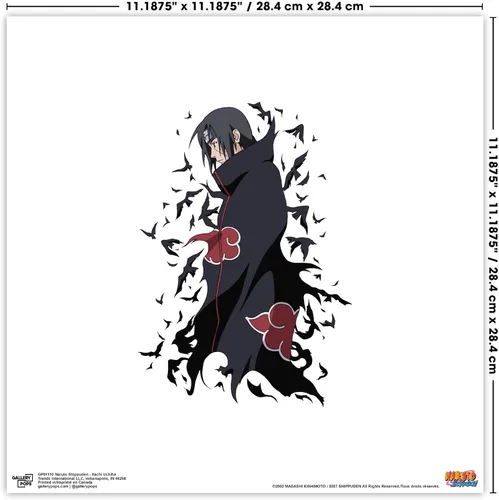 Miniatura 7 de Gallery Pops Naruto Shippuden - Arte de pared Itachi Uchiha, versión enmarcada negra, 12 x 12 pulgadas