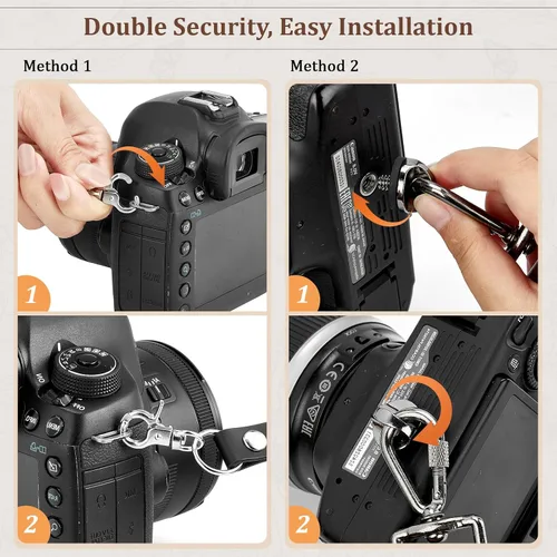 Miniatura 7 de Jumyee Double Camera Harness for 2 Cameras, Adjustable Dual Shoulder Leather Camera Strap for DSLR/SLR