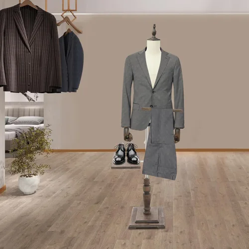 Miniatura 2 de Forma de vestido de maniquí masculino con soporte, cuerpo de maniquí de altura ajustable con estante desmontable para pantalones y soporte