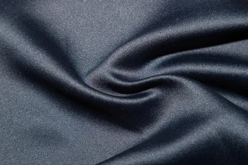 The Yard - Tela de satén brillante y pesada, 56 a 58 pulgadas, para vestido de novia (azul marino)