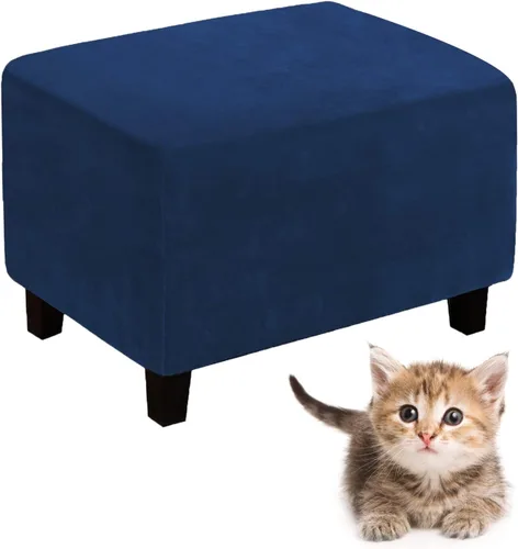 Miniatura 11 de ele ELEOPTION Funda otomana rectangular súper elástica y suave de ajuste forma, fundas otomanas para taburete de pies y muebles de almacenamiento