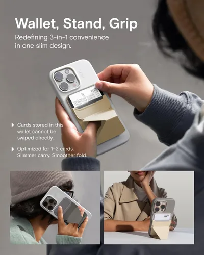 Miniatura 3 de MOFT Soporte magnético para cartera compatible con iPhone serie 17/16/15/14/13/12, ajuste de ángulo y soporte de teléfono compatible con MOVAS
