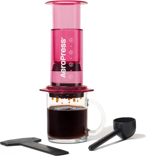 Miniatura 10 de AeroPress Prensa de café transparente – Prensa francesa todo en uno, cafetera manual estilo vertido y espresso, preparación de 2 minutos para menos