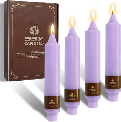 Miniatura 14 de Candelabros de Velas Cónicas Negras, Velas Cónicas Cortas de 5 pulgadas, Candelabros de Velas de Halloween Sin Goteo para Decoración de Navidad