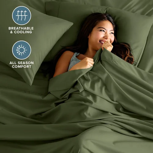 Miniatura 12 de Bare Home Hotel Luxury - Juego de sábanas tamaño individual, extra suave, 4 piezas, bolsillos profundos, ajuste fácil, refrescante y transpirable