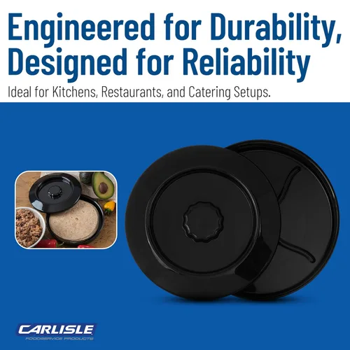 Miniatura 7 de Carlisle FoodService Products 047503 Servidor de tortilla apilable con tapa, 7-1/4 pulgadas/2 pulgadas, negro (paquete de 24)