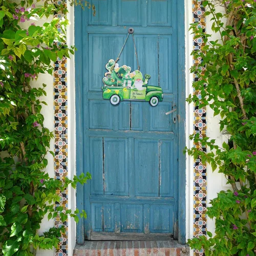 Miniatura 6 de Tioncy Letrero de puerta del día de San Patricio, decoración reversible de doble cara para camión, San Patricio, decoración de San Patricio, letrero