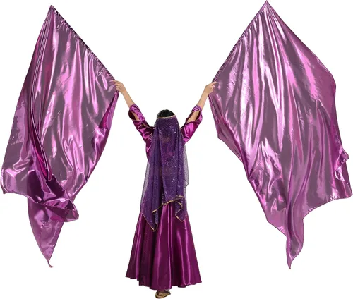 MUNAFIE Banderas de adoración para danza, alabanza, banderas de iglesia para adoración, Banderas de Danza, color morado Púrpura