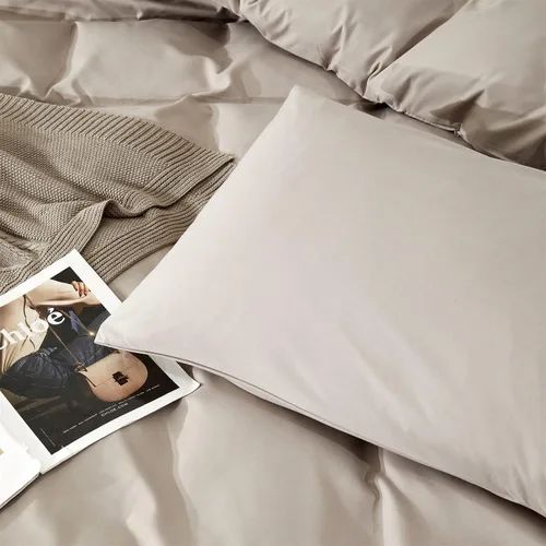 Miniatura 5 de Wellboo Edredones Beige Caqui California King Boho Avena Ropa de Cama Edredón Algodón Liso Beige Café Mantas Cálidas Mujeres Hombres Moderno Gris