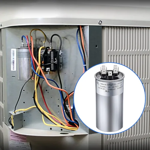 Miniatura 7 de 30/5 MFD uF 370/440V CBB65 Condensador redondo de doble funcionamiento para motor de CA, condensador HVAC, reemplazo de aire acondicionado, bomba