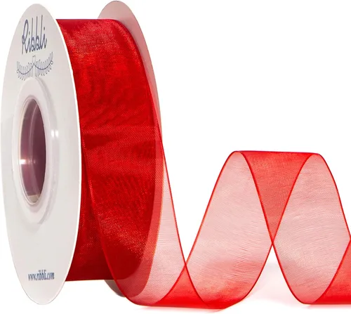 Miniatura 21 de Ribbli - Cinta de organza color oro pálido, 1/2 pulgadas x 50 yardas continuas, cinta transparente dorada para envolver regalos, envolver galletas