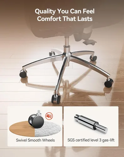 Miniatura 12 de SIHOO M57 Silla de oficina ergonómica de malla, silla de escritorio con respaldo alto para el hogar con reposabrazos 3D, soporte lumbar y Gris