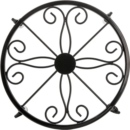 Miniatura 4 de Tosnail Paquete de 4 soportes de metal para plantas, estante de soporte para macetas, soportes para macetas, soporte para macetas de hierro