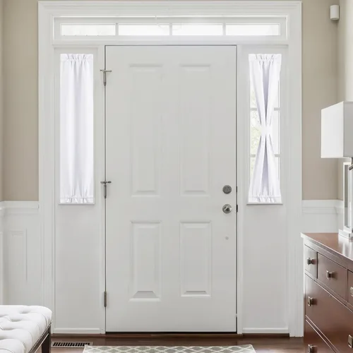 Miniatura 183 de NICETOWN Cortinas opacas unicolor con aislamiento térmico para puerta francesa, granja, oscurecimiento de habitación, puertas y ventanas de Marrón