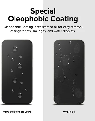 Miniatura 6 de Ringke Vidrio de cubierta completa [súper fácil de instalar] compatible con iPhone 15, compatible con fundas, inastillable, dureza 9H, vidrio