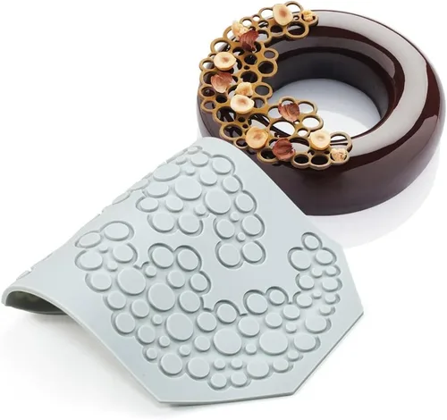 Miniatura 3 de Moldes de Silicona de Hojas Huecas Moldes de Chocolate de Corazón de Enamorados Geometría Molde de Silicona 3D Molde de Hojas de Dulces de Chocolate