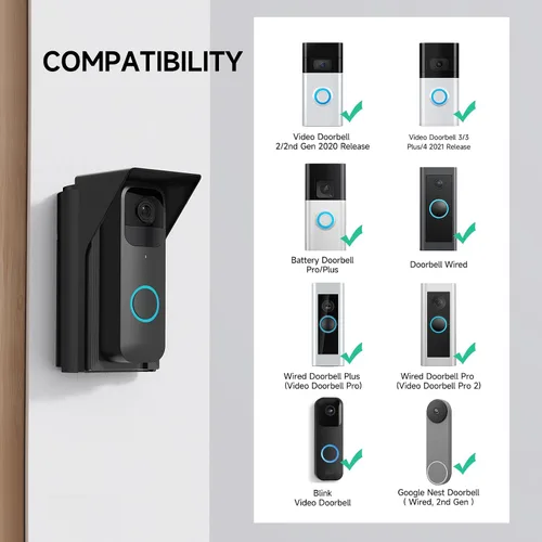 Miniatura 2 de Ayotu Soporte de ángulo ajustable impermeable (30 a 60 grados) para timbre de timbre de 2ª generación (versión 2020) y timbre de timbre de anillo