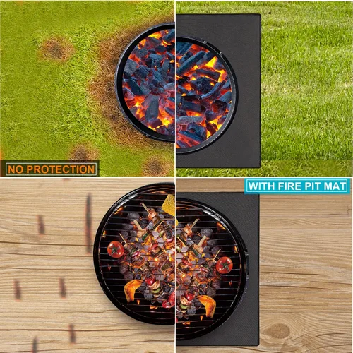 Miniatura 9 de DocSafe Alfombrilla grande para debajo de la parrilla, 48 pulgadas, cuadrada y redonda