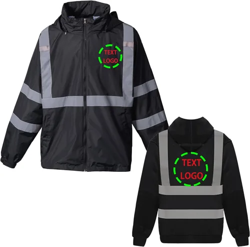 Miniatura 6 de Chaqueta reflectante de seguridad de alta visibilidad para hombres Hi Vis chaquetas de construcción Amarillo