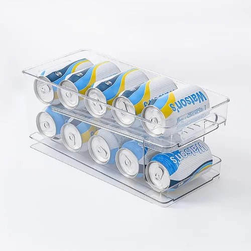 Miniatura 7 de OnDisplay FIFO Gravity - Organizador de latas de soda/cerveza para refrigerador, almacena hasta 12 latas en el refrigerador, solución