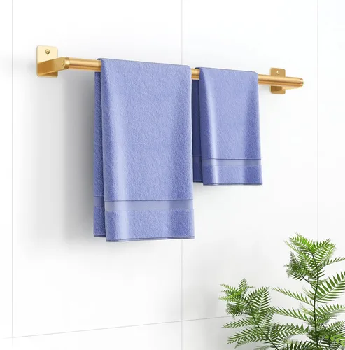 Miniatura 8 de Barra de Toalla de Baño, Toalleros de 24 Pulgadas para Pared de Baño Montado, Organizador de Toalla de Mano de Baño Resistente, Accesorios de Dorado