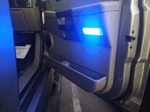 Miniatura 4 de iJDMTOY Lentes transparentes de 36 luces LED azules para puerta lateral de cortesía, compatibles con camiones GM SUV, Escalade Avalanche Silverado