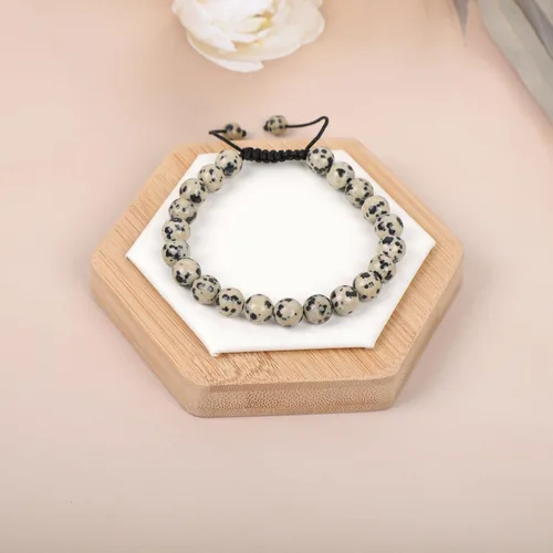 Miniatura 125 de AD Beads Pulseras de piedras preciosas unisex de 0.315 pulgadas (0.315 in), macramé curativo ajustable de 7 a 9 pulgadas Usa esta pulsera