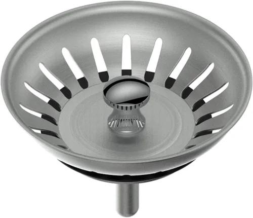 Miniatura 10 de KANARY Colador de repuesto para fregadero de cocina para desagües estándar (3-1/2 pulgadas), cuerpo de acero inoxidable con tapón de goma