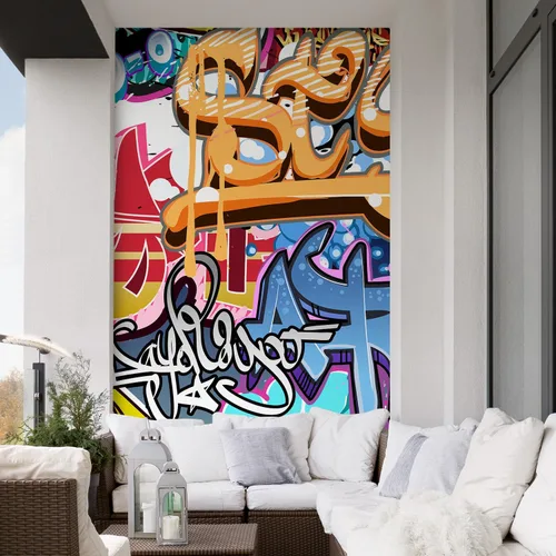Miniatura 83 de SIGNFORD - Papel tapiz de colorido diseño de graffiti, removible para dormitorio o sala de estar, 100 x 144 pulgadas Graffitis-1911-m04