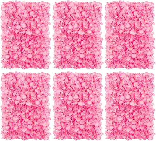 Miniatura 17 de BLOSMON Panel de Pared de Flores Telón de Fondo Decorativo Rubor Telón de Fondo Floral Artificial para Boda Fiesta Baby Shower Nupcial, 6 Piezas