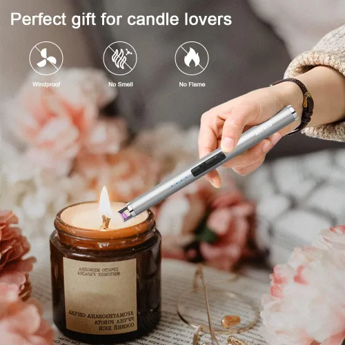 Miniatura 2 de ARECTECH Encendedor eléctrico recargable de plasma de arco, resistente al viento, para velas, Navidad, cocina, regalo de cumpleaños para mamá, Tono