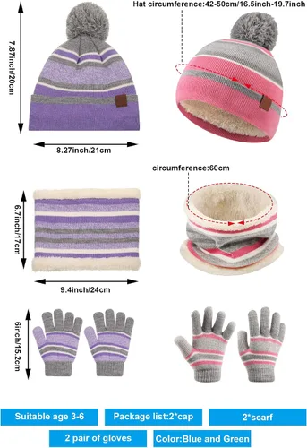Miniatura 2 de Guantes de invierno para niños de 3 a 6 años