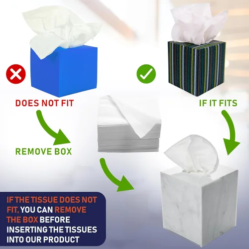 Miniatura 5 de Soporte acrílico para caja de pañuelos, dispensador transparente para pañuelos faciales, servilletas y hojas de secadora. Perfecto para baños