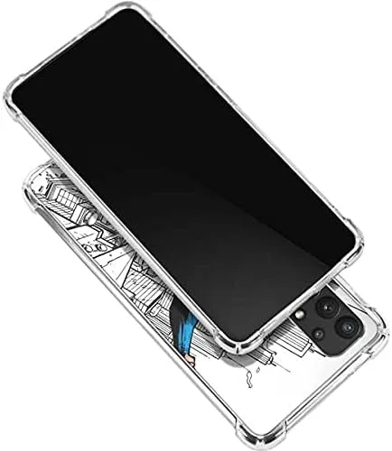 Miniatura 3 de Skinit Funda transparente compatible con Galaxy A32 5G – Diseño oficial de DC Comics Superman Flying Over City Pose