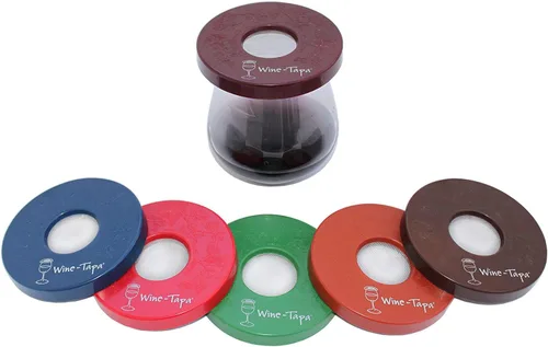 Miniatura 7 de (R Cabana Juego de 6 cubiertas para copas de vino en seis colores brillantes y hermosos, para proteger tu copa de vino de insectos e insectos